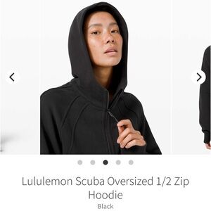 Lululemon Black Scuba Oversized 1/2 Zip Hoodie